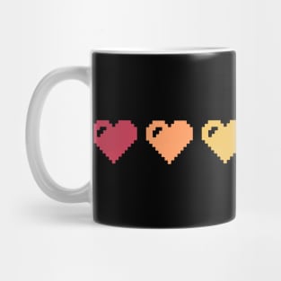 Rainbow Pixel Hearts Mug